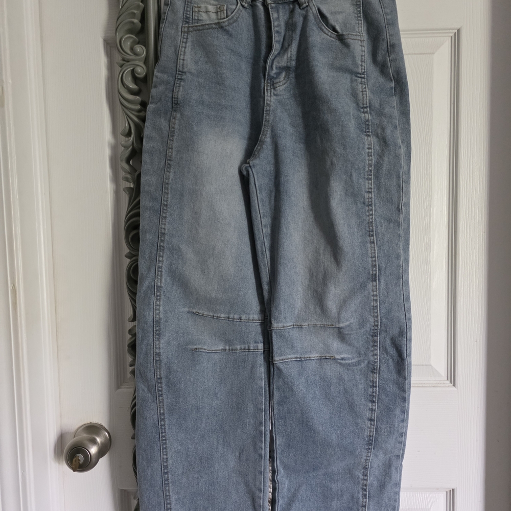 SHEIN Light Blue Flare & Wide Leg Jeans